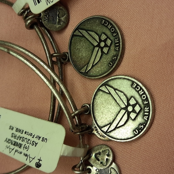 NWT, Bundle of 2 Alex and Ani Air U.S. Air Force Bracelet - Picture 2 of 12